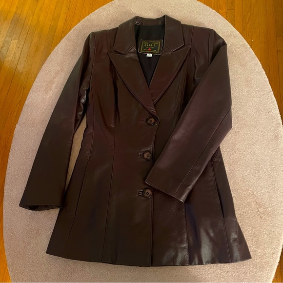 Gabriel Collection Genuine Leather Purple-Brown Jacket. Thinsulated Lining. - Picture 3 of 13